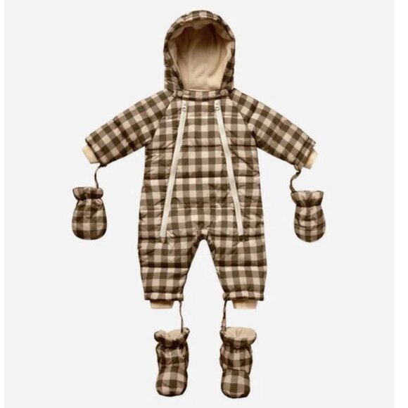 Rylee + Cru Other - new rylee and cru snow puffer suit charcoal check